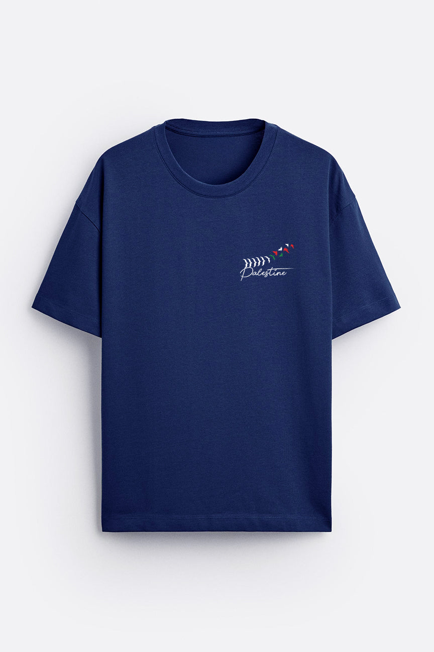 Oversized Palestine T-shirt - Navy