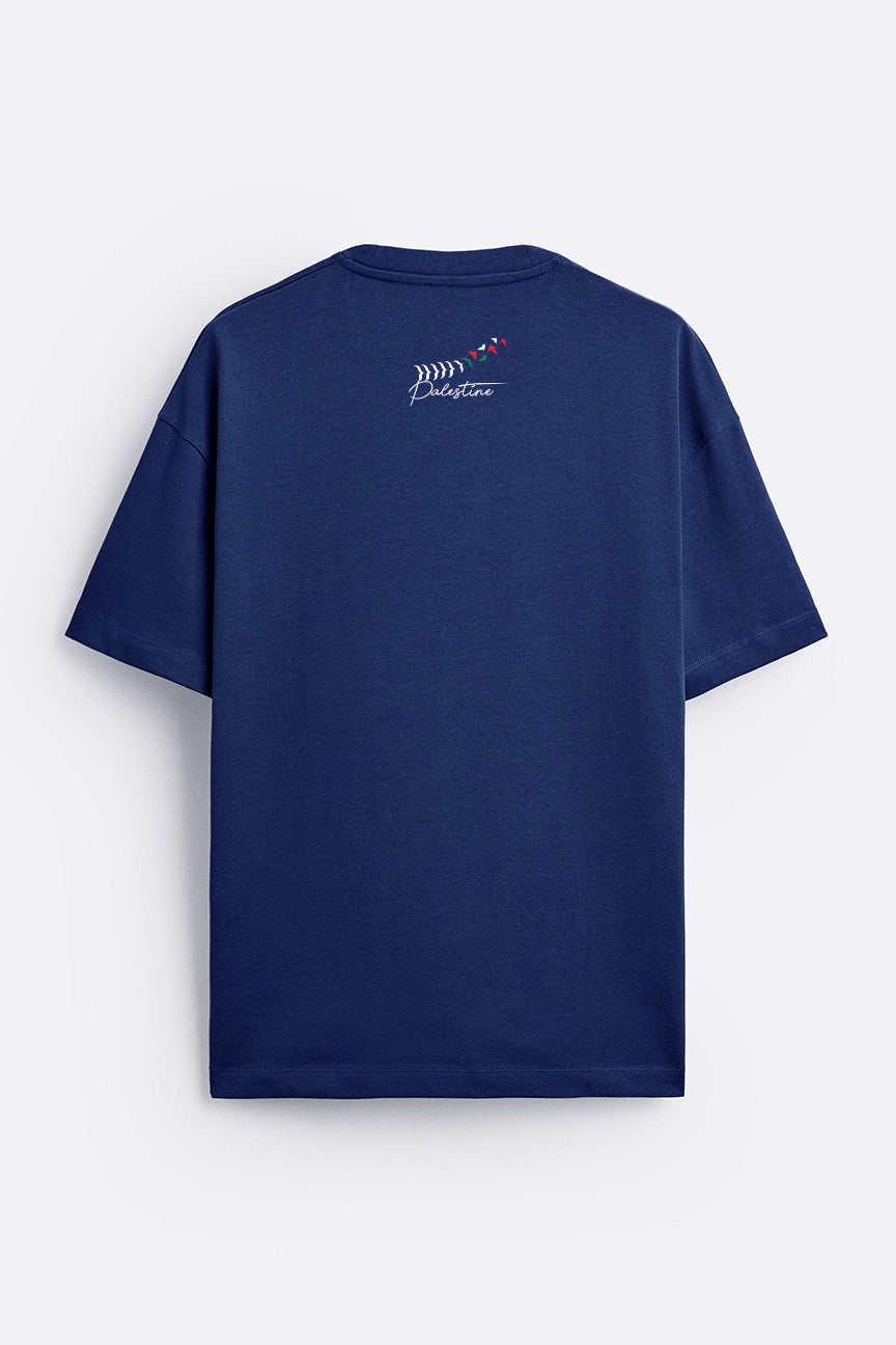 Oversized Palestine T-shirt - Navy