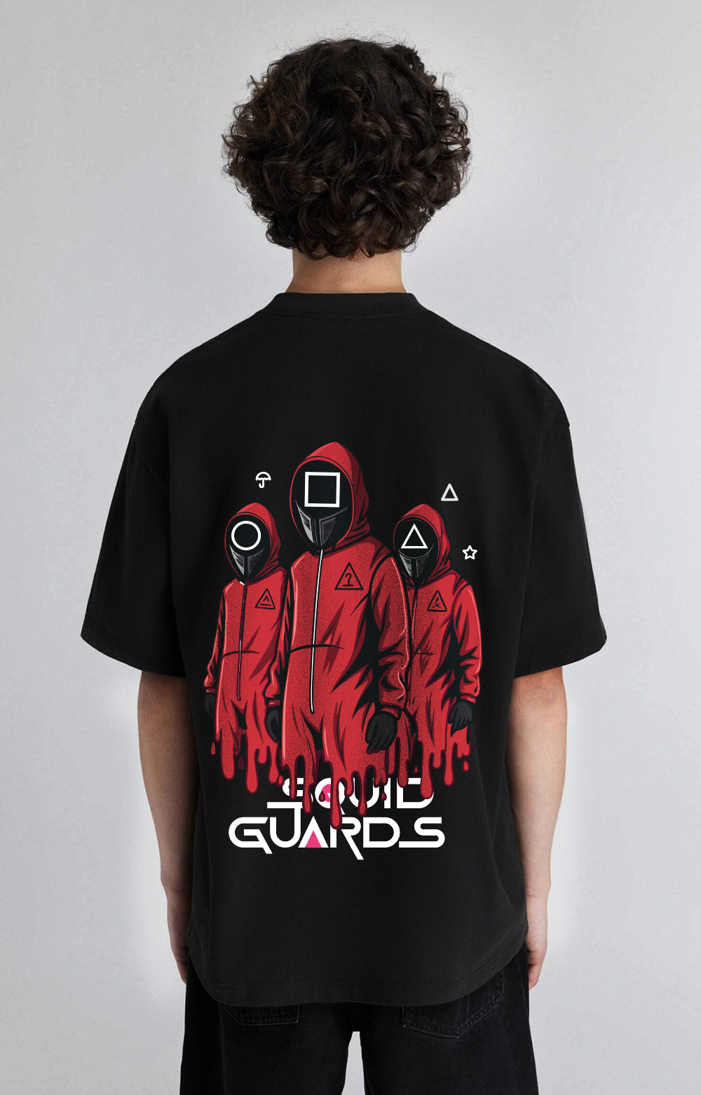 Squid Guards English Oversized Tee - Black