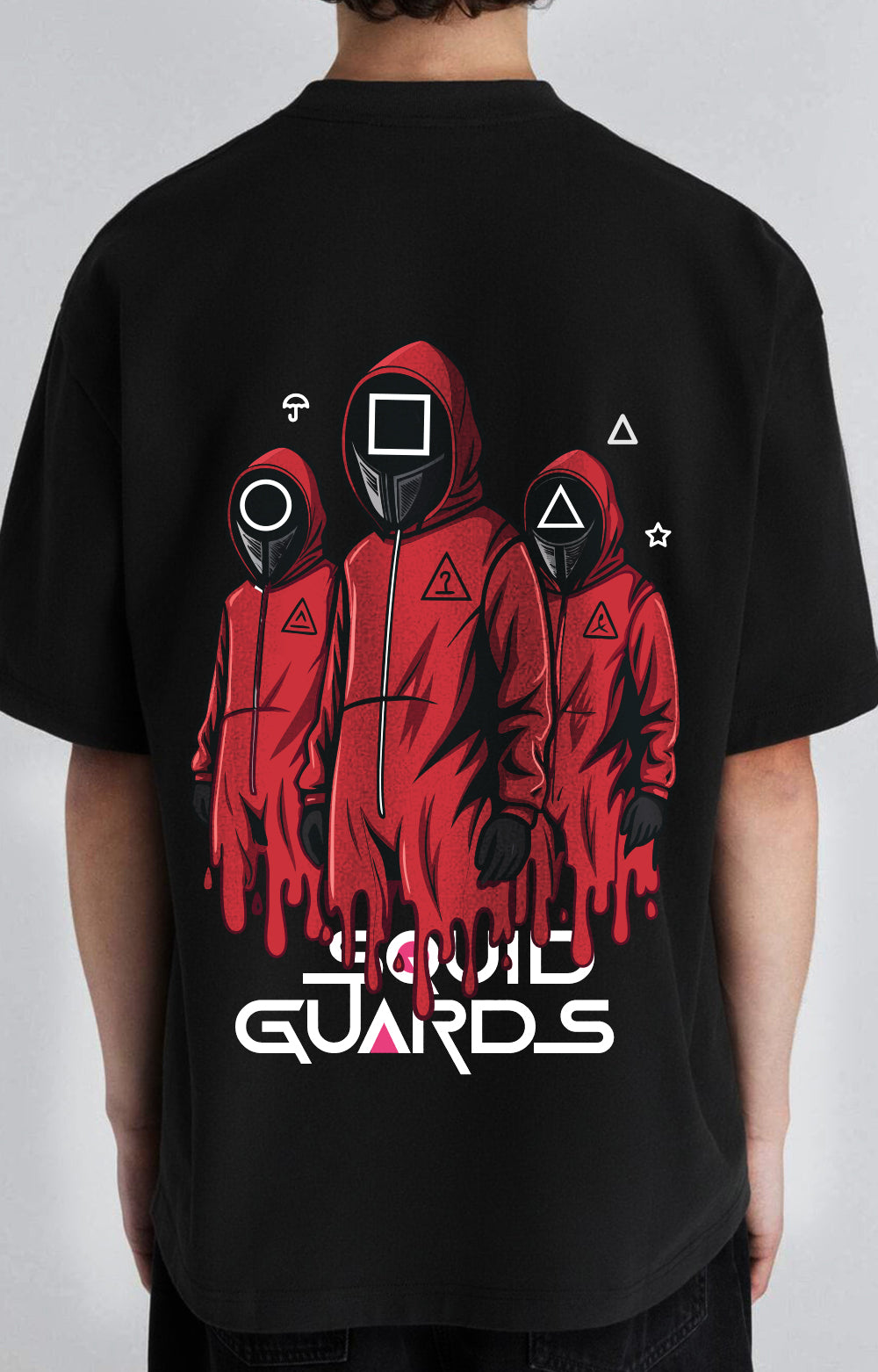 Squid Guards English Oversized Tee - Black