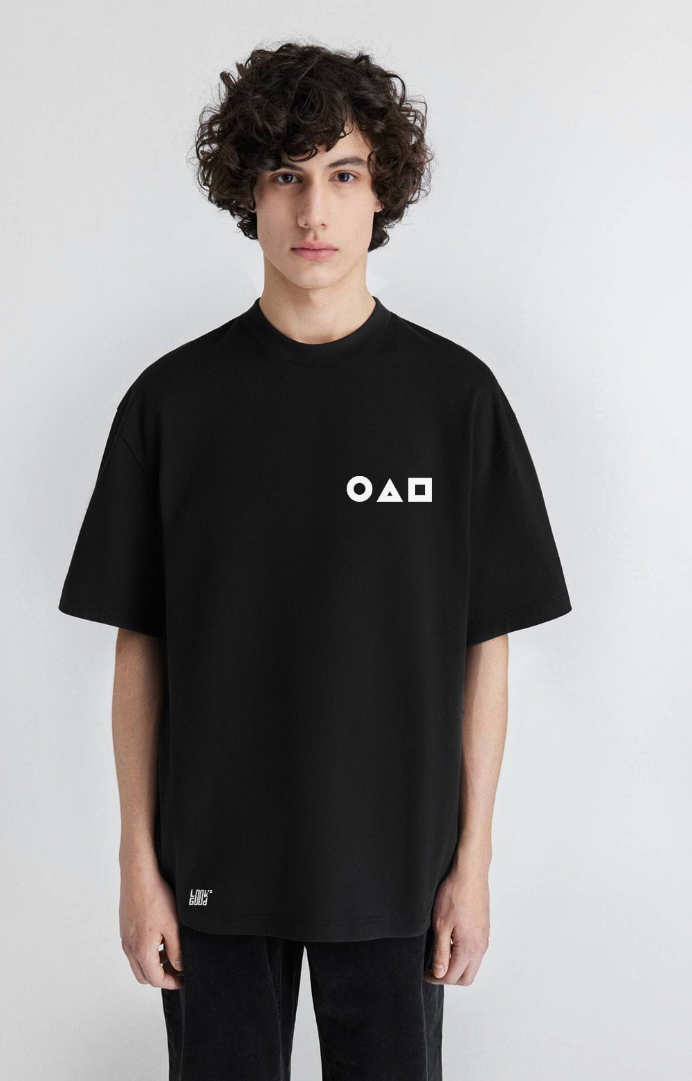 Squid Guards English Oversized Tee - Black