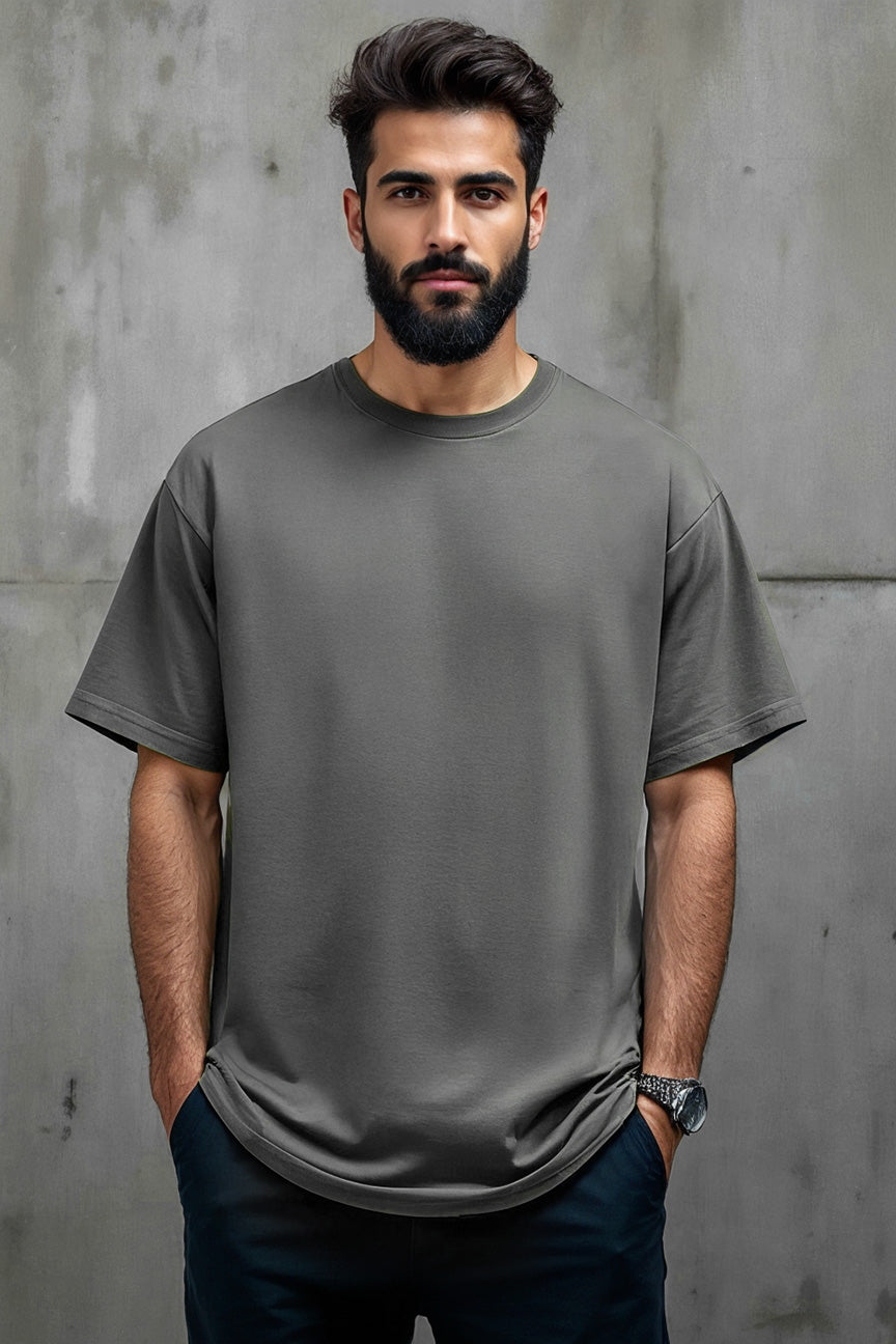 Sheikh Spider Oversized Tee - Gray