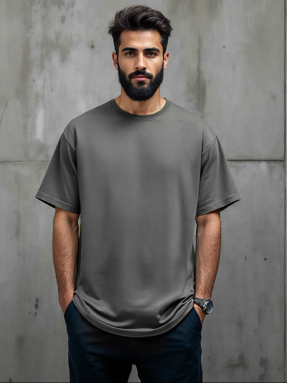 khaleeji Hulk Gray Oversized Tee