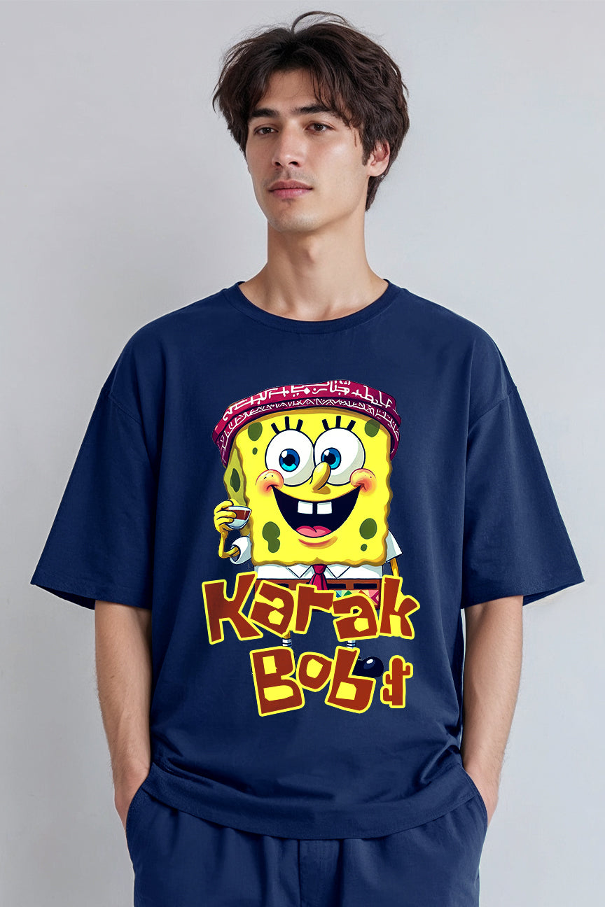 Karak Bob Oversized Tee - Navy