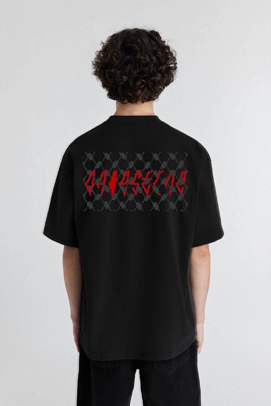 Oversized Palestine T-shirt - Black