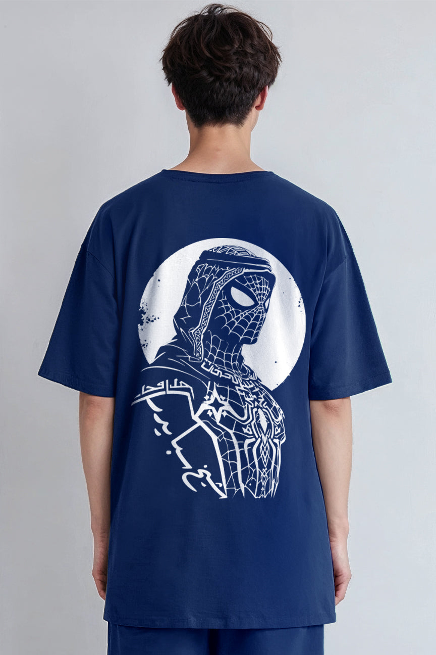 Sheikh Spider Oversized Tee - Navy