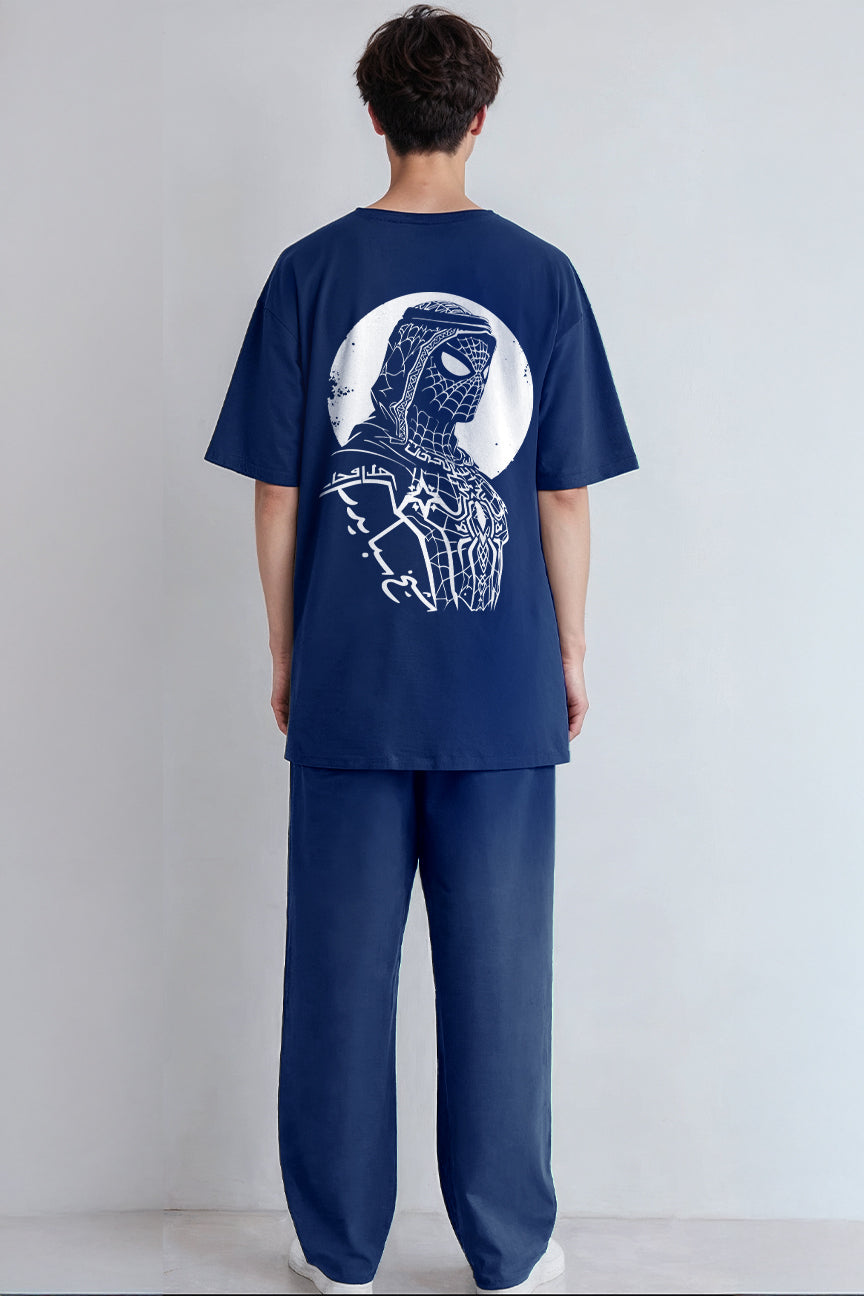 Sheikh Spider Oversized Tee - Navy